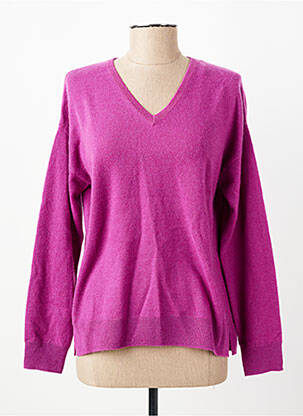 Pull coupe cintrée manches longues violet JULIE GUERLANDE femme