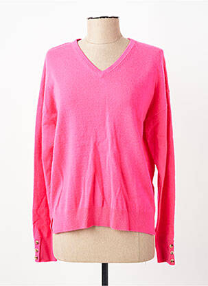 Pull coupe cintrée manches longues rose JULIE GUERLANDE femme