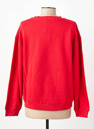 Sweat-shirt broderie manches longues rouge C'EST BEAU LA VIE femme