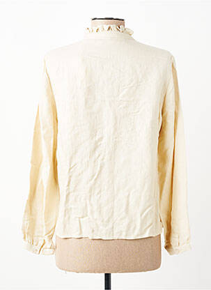 Chemisier coupe droite manches longues beige JULIE GUERLANDE femme