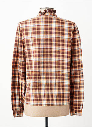 Chemisier coupe droite manches longues orange C'EST BEAU LA VIE femme