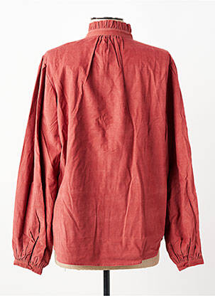 Chemisier coupe droite manches longues rouge C'EST BEAU LA VIE femme