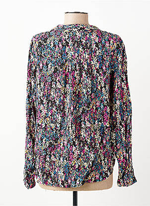 Blouse imprimé fantaisie manches longues noir JULIE GUERLANDE femme