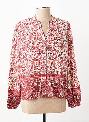 Chemisier imprimé fleurs manches longues rose JULIE GUERLANDE femme