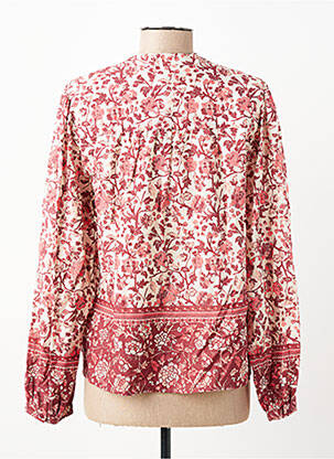 Chemisier imprimé fleurs manches longues rose JULIE GUERLANDE femme