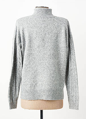 Pull tissage chiné manches longues gris C'EST BEAU LA VIE femme