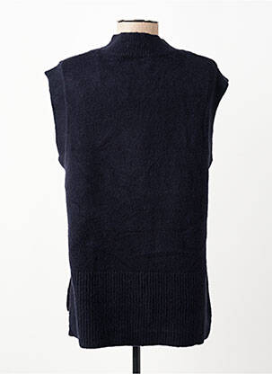 Pull coupe droite sans manche bleu C'EST BEAU LA VIE femme