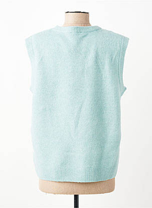 Pull stretch sans manche bleu clair C'EST BEAU LA VIE femme