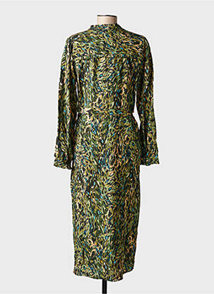 Robe longue manches longues manches longues vert JULIE GUERLANDE femme