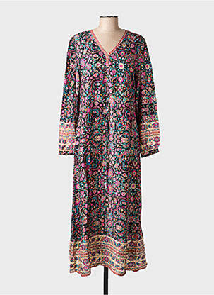 Robe longue manches longues manches longues noir C'EST BEAU LA VIE femme