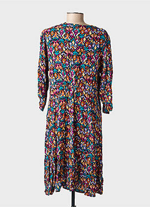 Robe mi-longue manches 3/4 manches 3/4 noir C'EST BEAU LA VIE femme