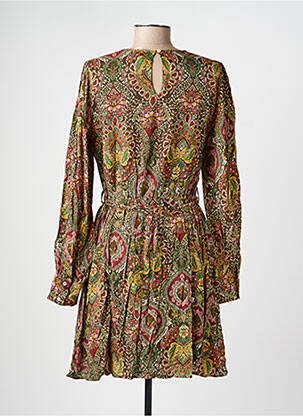 Robe courte manches longues manches longues vert C'EST BEAU LA VIE femme
