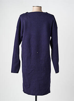 Robe pull resserrée sur le bas manches longues bleu C'EST BEAU LA VIE femme