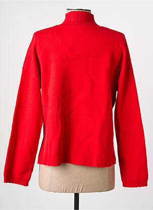 Pull coupe droite manches longues rouge C'EST BEAU LA VIE femme