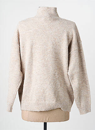 Pull tissage chiné manches longues marron C'EST BEAU LA VIE femme