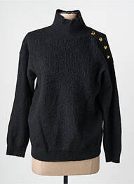 Pull stretch manches longues noir C'EST BEAU LA VIE femme