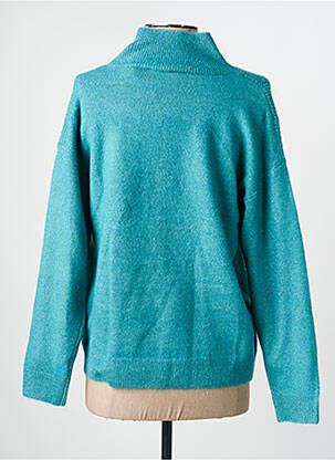 Pull tissage chiné manches longues vert C'EST BEAU LA VIE femme