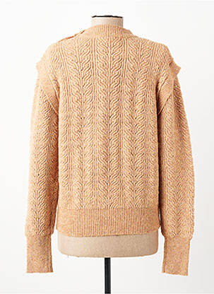 Pull coupe cintrée manches longues orange C'EST BEAU LA VIE femme