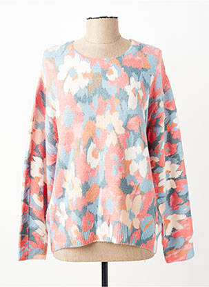 Pull coupe droite manches longues bleu JULIE GUERLANDE femme