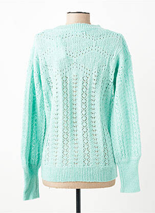 Pull coupe cintrée manches longues bleu C'EST BEAU LA VIE femme