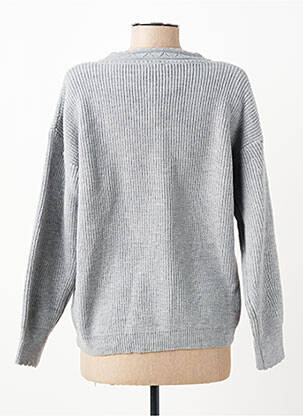Pull coupe droite manches longues gris C'EST BEAU LA VIE femme