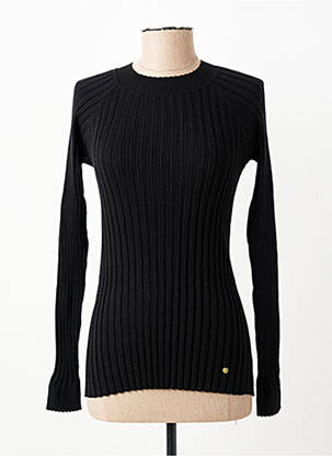 Pull coupe cintrée manches longues noir C'EST BEAU LA VIE femme