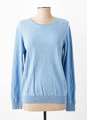 Pull coupe cintrée manches longues bleu JULIE GUERLANDE femme
