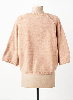 Pull coupe droite manches 3/4 beige C'EST BEAU LA VIE femme