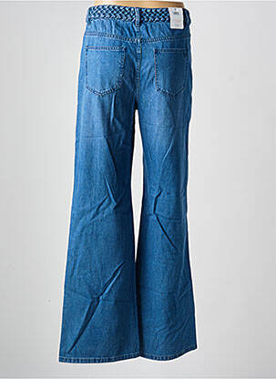 Jeans coupe large stretch taille haute bleu C'EST BEAU LA VIE femme