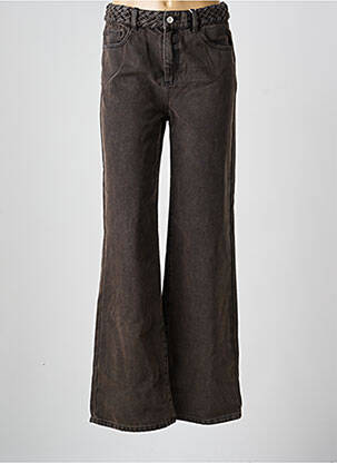 Jeans coupe large stretch taille haute gris C'EST BEAU LA VIE femme