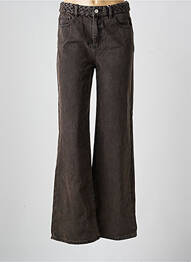Jeans coupe large stretch taille haute gris C'EST BEAU LA VIE femme