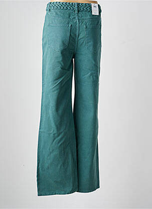 Jeans coupe large stretch taille haute vert C'EST BEAU LA VIE femme