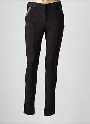 Pantalon chino taille normale taille normale noir JULIE GUERLANDE femme