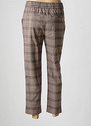 Pantalon 7/8 taille élastique taille normale marron C'EST BEAU LA VIE femme