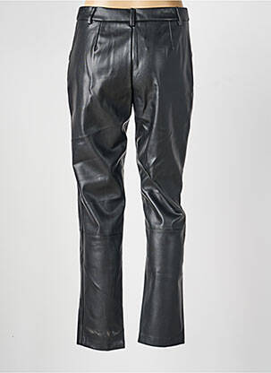 Pantalon droit fermeture zippée sous rabat boutonné taille normale noir JULIE GUERLANDE femme