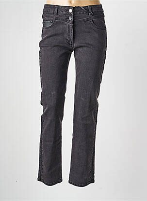Jeans coupe droite stretch taille normale noir JULIE GUERLANDE femme