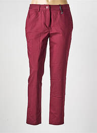 Pantalon droit stretch taille normale rouge JULIE GUERLANDE femme