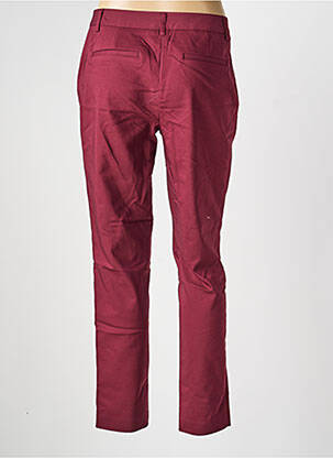 Pantalon droit stretch taille normale rouge JULIE GUERLANDE femme