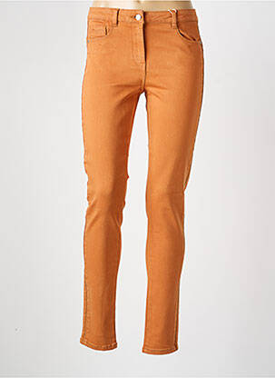 Pantalon slim stretch taille normale orange C'EST BEAU LA VIE femme