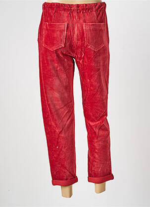 Pantalon 7/8 stretch taille normale rouge C'EST BEAU LA VIE femme