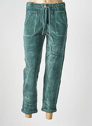 Pantalon 7/8 stretch taille normale vert C'EST BEAU LA VIE femme