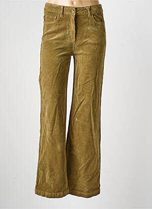 Pantalon large fermeture zippée sous rabat boutonné taille normale vert C'EST BEAU LA VIE femme