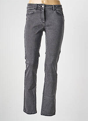Jeans coupe droite stretch taille normale gris C'EST BEAU LA VIE femme