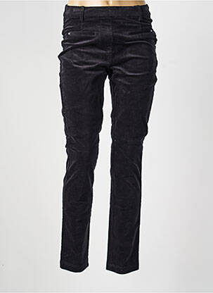Pantalon droit stretch taille normale noir JULIE GUERLANDE femme