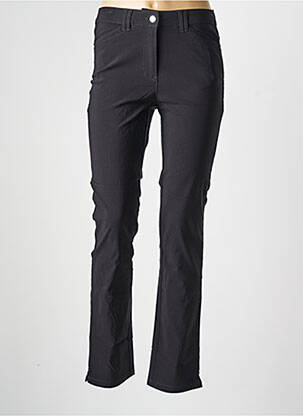 Pantalon droit stretch taille normale noir JULIE GUERLANDE femme