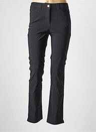 Pantalon droit stretch taille normale noir JULIE GUERLANDE femme