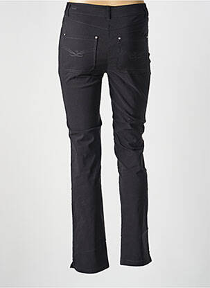 Pantalon droit stretch taille normale noir JULIE GUERLANDE femme