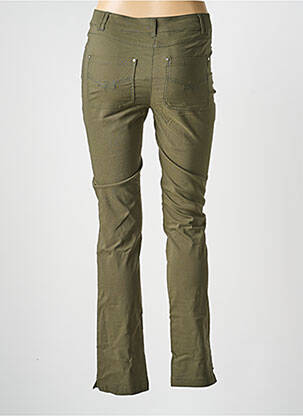 Pantalon droit stretch taille normale vert JULIE GUERLANDE femme