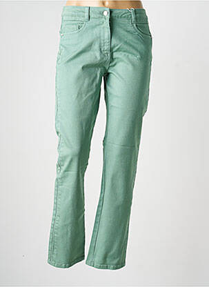 Jeans coupe droite stretch taille normale vert C'EST BEAU LA VIE femme