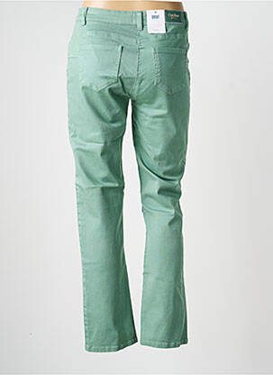 Jeans coupe droite stretch taille normale vert C'EST BEAU LA VIE femme